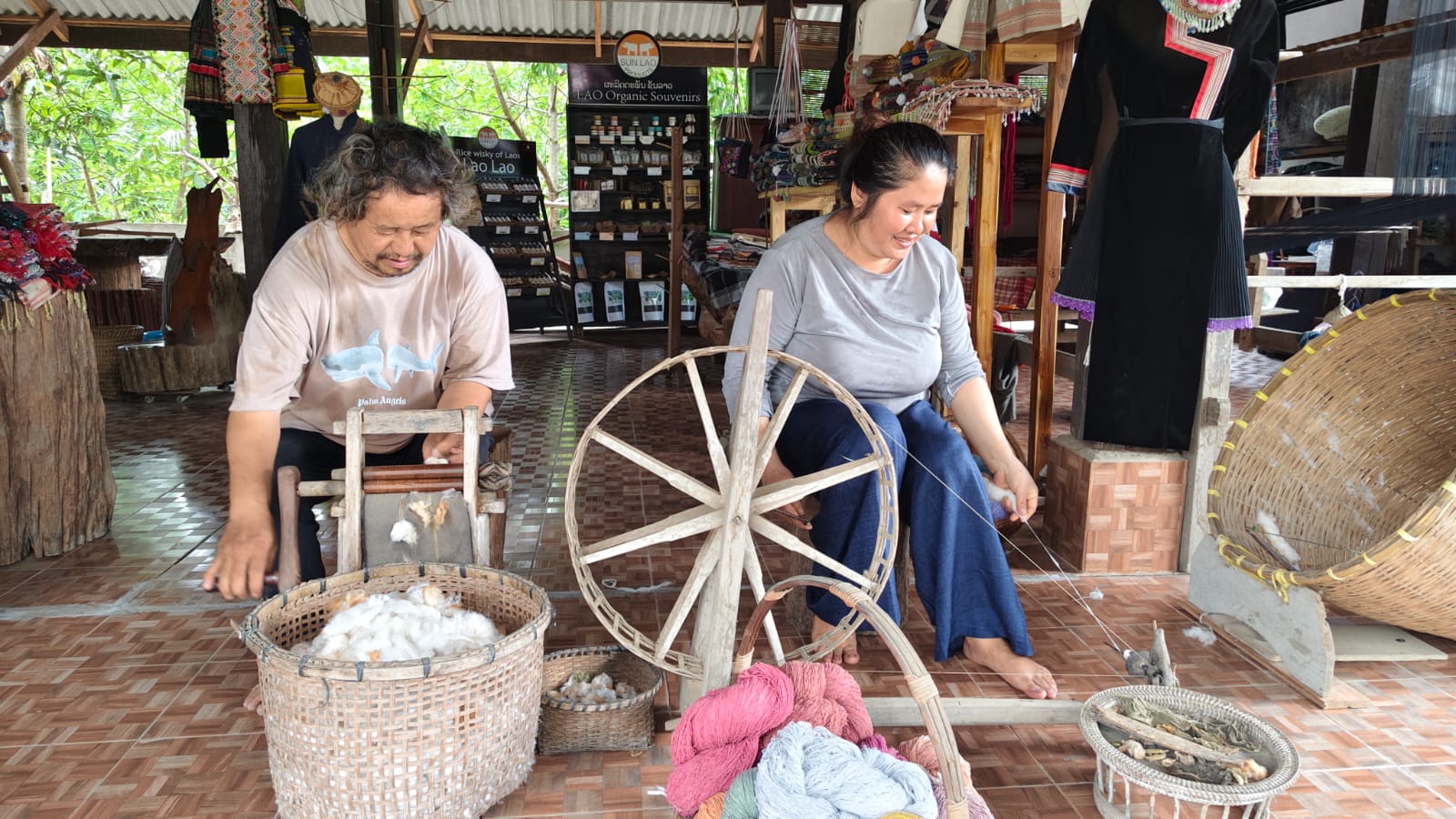 Traditional Lao Cotton Spinning Workshop
